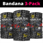 Personalised Penrith Panthers Neck Gaiter Polynesian Tribal Pattern With Rugby Panther Mascot Art