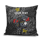 Personalised Penrith Panthers Pillow Cover Polynesian Tribal Pattern With Rugby Panther Mascot Art