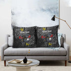 Personalised Penrith Panthers Pillow Cover Polynesian Tribal Pattern With Rugby Panther Mascot Art