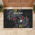 Personalised Penrith Panthers Rubber Doormat Polynesian Tribal Pattern With Rugby Panther Mascot Art