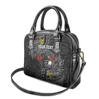 Personalised Penrith Panthers Shoulder Handbag Polynesian Tribal Pattern With Rugby Panther Mascot Art