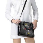 Personalised Penrith Panthers Shoulder Handbag Polynesian Tribal Pattern With Rugby Panther Mascot Art
