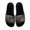 Personalised Penrith Panthers Slide Sandals Polynesian Tribal Pattern With Rugby Panther Mascot Art