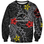 Personalised Penrith Panthers Sweatshirt Polynesian Tribal Pattern With Rugby Panther Mascot Art