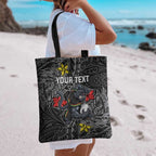Personalised Penrith Panthers Tote Bag Polynesian Tribal Pattern With Rugby Panther Mascot Art