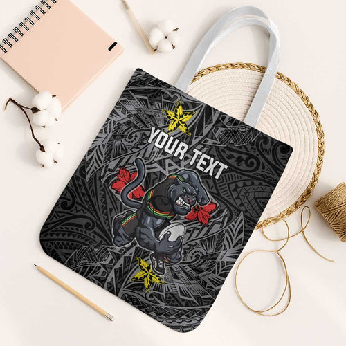 Personalised Penrith Panthers Tote Bag Polynesian Tribal Pattern With Rugby Panther Mascot Art