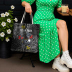 Personalised Penrith Panthers Tote Bag Polynesian Tribal Pattern With Rugby Panther Mascot Art