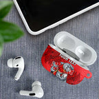 Personalised Dolphins AirPods Case Polynesian Tribal Pattern With Rugby Dolphin Mascot Art
