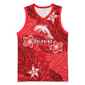 Personalised Dolphins Basketball Jersey Polynesian Tribal Pattern With Rugby Dolphin Mascot Art