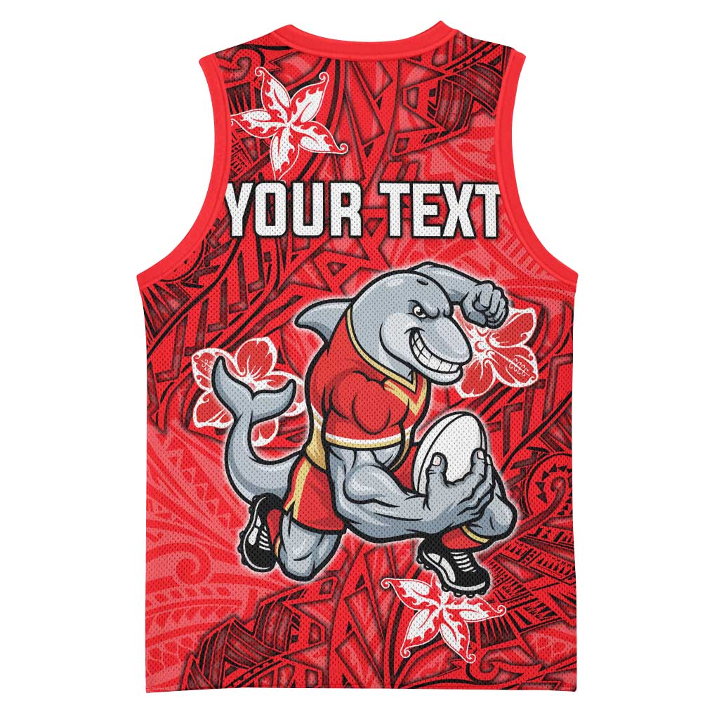 Personalised Dolphins Basketball Jersey Polynesian Tribal Pattern With Rugby Dolphin Mascot Art
