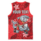 Personalised Dolphins Basketball Jersey Polynesian Tribal Pattern With Rugby Dolphin Mascot Art