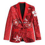 Personalised Dolphins Blazer Polynesian Tribal Pattern With Rugby Dolphin Mascot Art