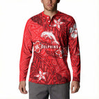Personalised Dolphins Button Sweatshirt Polynesian Tribal Pattern With Rugby Dolphin Mascot Art