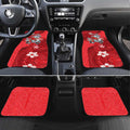 Personalised Dolphins Car Mats Polynesian Tribal Pattern With Rugby Dolphin Mascot Art