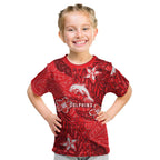 Personalised Dolphins Kid T Shirt Polynesian Tribal Pattern With Rugby Dolphin Mascot Art