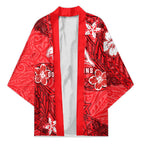 Personalised Dolphins Kimono Polynesian Tribal Pattern With Rugby Dolphin Mascot Art