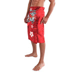 Personalised Dolphins Lavalava Polynesian Tribal Pattern With Rugby Dolphin Mascot Art