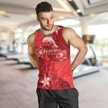 Personalised Dolphins Men Tank Top Polynesian Tribal Pattern With Rugby Dolphin Mascot Art