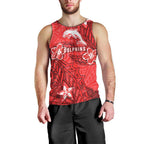 Personalised Dolphins Men Tank Top Polynesian Tribal Pattern With Rugby Dolphin Mascot Art