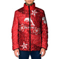 Personalised Dolphins Padded Jacket Polynesian Tribal Pattern With Rugby Dolphin Mascot Art