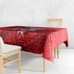 Personalised Dolphins Tablecloth Polynesian Tribal Pattern With Rugby Dolphin Mascot Art