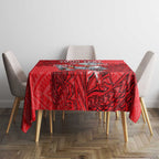 Personalised Dolphins Tablecloth Polynesian Tribal Pattern With Rugby Dolphin Mascot Art