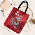 Personalised Dolphins Tote Bag Polynesian Tribal Pattern With Rugby Dolphin Mascot Art