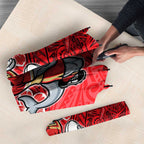 Personalised Dolphins Umbrella Polynesian Tribal Pattern With Rugby Dolphin Mascot Art