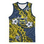 Personalised North Queensland Cowboys Basketball Jersey Polynesian Tribal Pattern With Rugby Bull Mascot Art