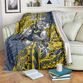 Personalised North Queensland Cowboys Blanket Polynesian Tribal Pattern With Rugby Bull Mascot Art