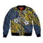 Personalised North Queensland Cowboys Bomber Jacket Polynesian Tribal Pattern With Rugby Bull Mascot Art