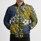 Personalised North Queensland Cowboys Bomber Puffer Jacket Polynesian Tribal Pattern With Rugby Bull Mascot Art