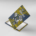 Personalised North Queensland Cowboys Canvas Wall Art Polynesian Tribal Pattern With Rugby Bull Mascot Art
