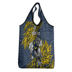 Personalised North Queensland Cowboys Grocery Bag Polynesian Tribal Pattern With Rugby Bull Mascot Art