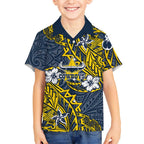 Personalised North Queensland Cowboys Hawaiian Shirt Polynesian Tribal Pattern With Rugby Bull Mascot Art