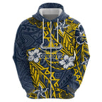 Personalised North Queensland Cowboys Hoodie Polynesian Tribal Pattern With Rugby Bull Mascot Art