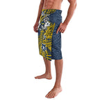 Personalised North Queensland Cowboys Lavalava Polynesian Tribal Pattern With Rugby Bull Mascot Art