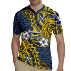 Personalised North Queensland Cowboys Rugby Jersey Polynesian Tribal Pattern With Rugby Bull Mascot Art