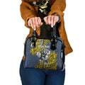Personalised North Queensland Cowboys Shoulder Handbag Polynesian Tribal Pattern With Rugby Bull Mascot Art