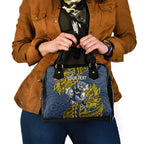 Personalised North Queensland Cowboys Shoulder Handbag Polynesian Tribal Pattern With Rugby Bull Mascot Art
