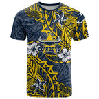 Personalised North Queensland Cowboys T Shirt Polynesian Tribal Pattern With Rugby Bull Mascot Art