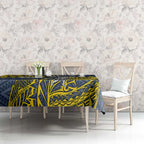 Personalised North Queensland Cowboys Tablecloth Polynesian Tribal Pattern With Rugby Bull Mascot Art