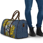 Personalised North Queensland Cowboys Travel Bag Polynesian Tribal Pattern With Rugby Bull Mascot Art