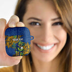 Personalised Parramatta Eels AirPods Case Polynesian Tribal Pattern With Rugby Eel Mascot Art