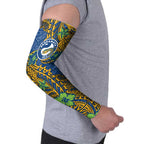 Personalised Parramatta Eels Arm Sleeves Polynesian Tribal Pattern With Rugby Eel Mascot Art