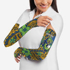 Personalised Parramatta Eels Arm Sleeves Polynesian Tribal Pattern With Rugby Eel Mascot Art