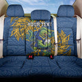 Personalised Parramatta Eels Back Car Seat Cover Polynesian Tribal Pattern With Rugby Eel Mascot Art