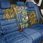 Personalised Parramatta Eels Back Car Seat Cover Polynesian Tribal Pattern With Rugby Eel Mascot Art