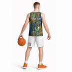 Personalised Parramatta Eels Basketball Jersey Polynesian Tribal Pattern With Rugby Eel Mascot Art