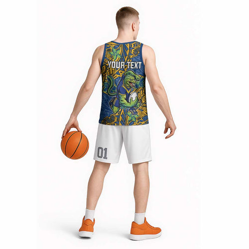 Personalised Parramatta Eels Basketball Jersey Polynesian Tribal Pattern With Rugby Eel Mascot Art